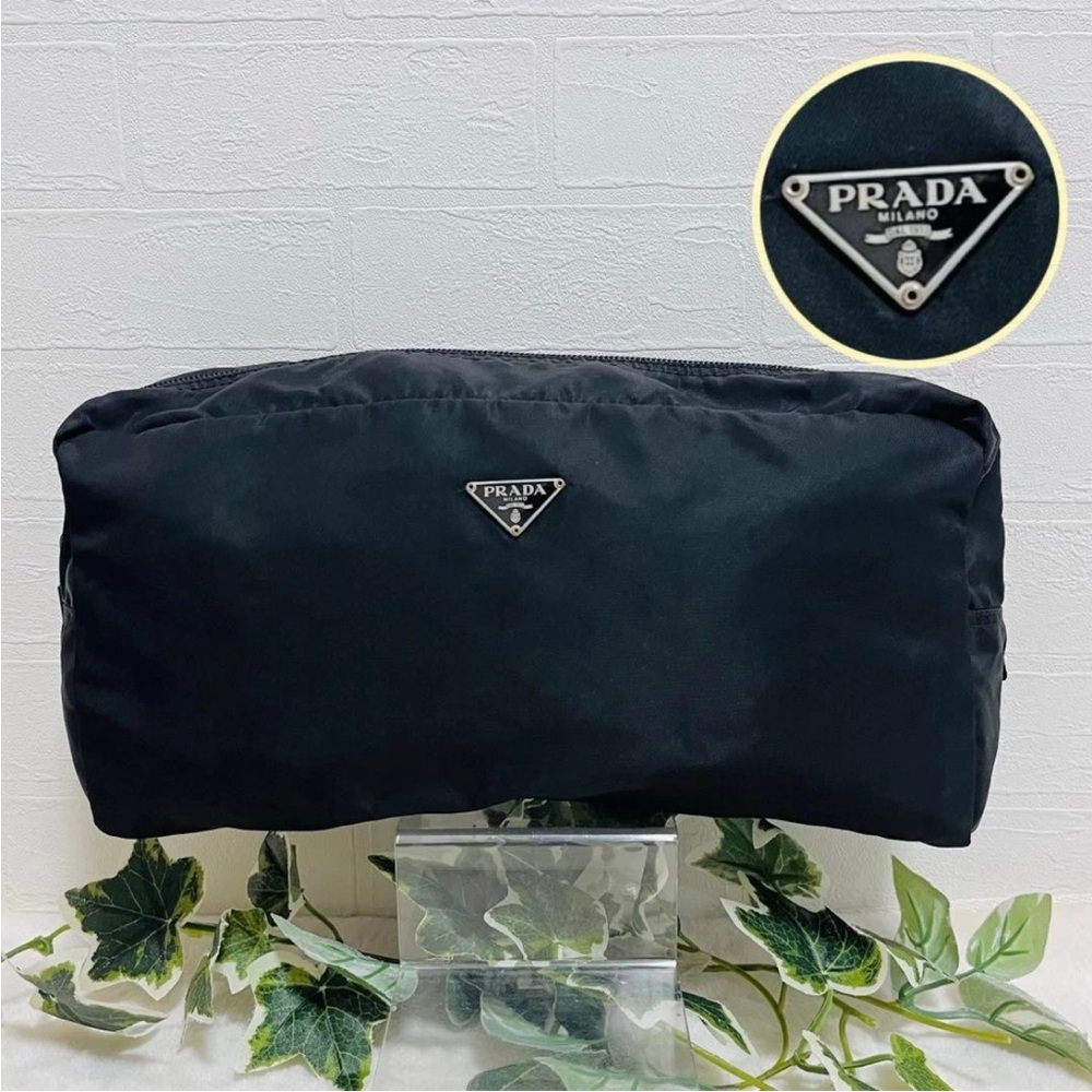 Prada Black Nylon Cosmetic Bag - Picture 1 of 13